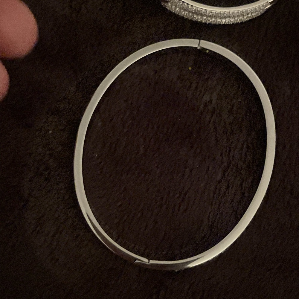 Moissanite bangles Silvertone